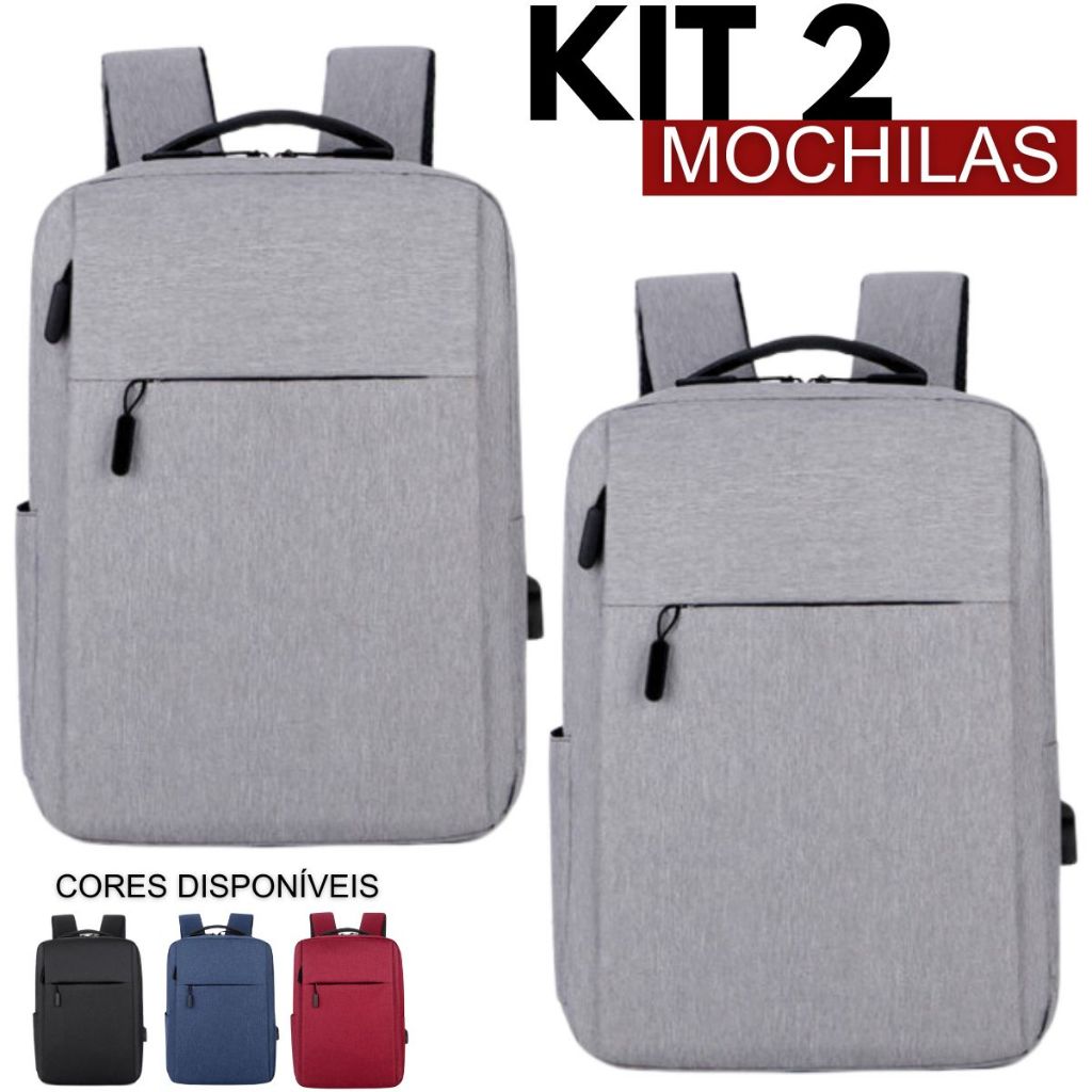 Mochila Anti Furto Para Notebook Impermeável Com Usb Unissex Cor Aleatória