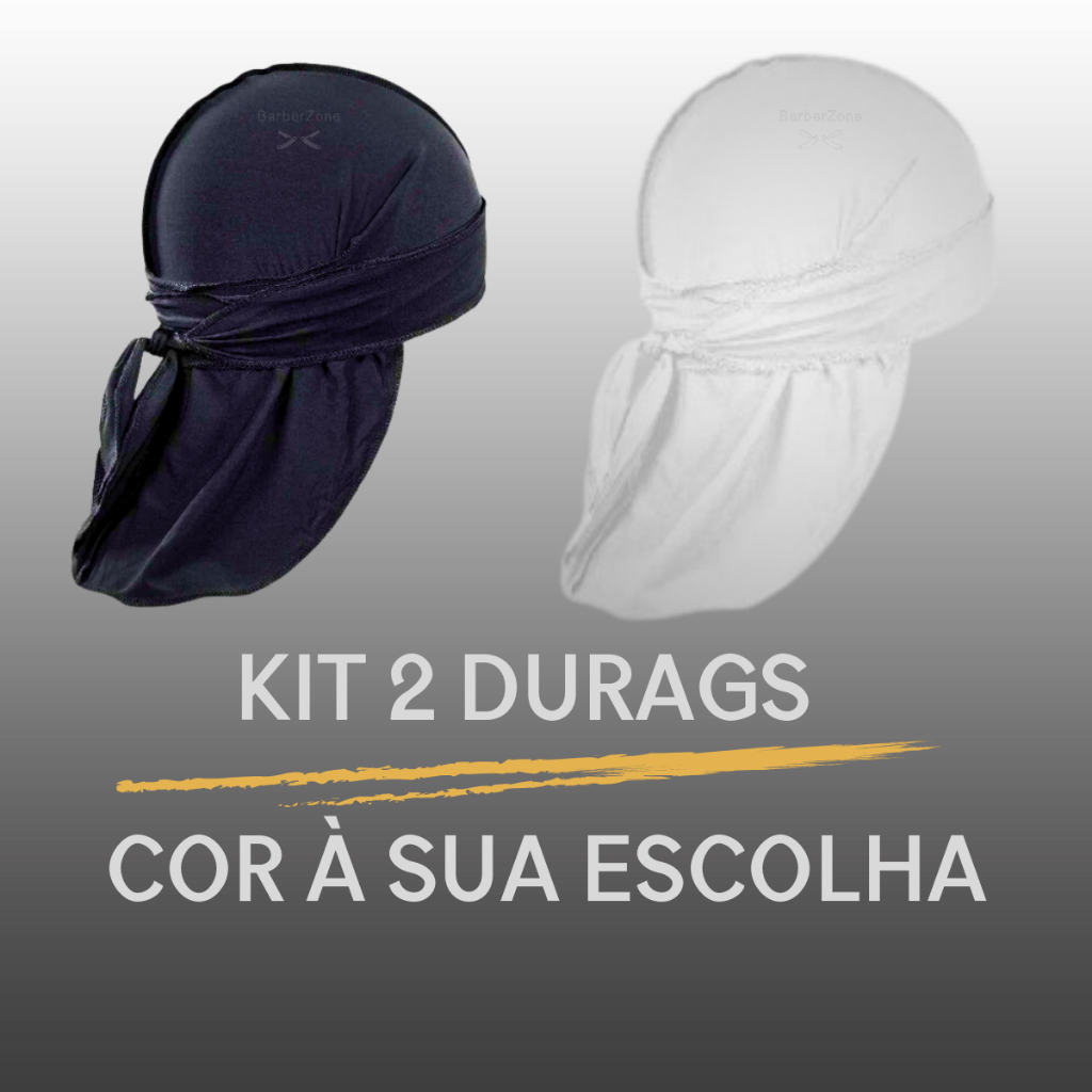 Kit 2 Durag/Dureg para Waves - cores a sua escolha - rapper touca