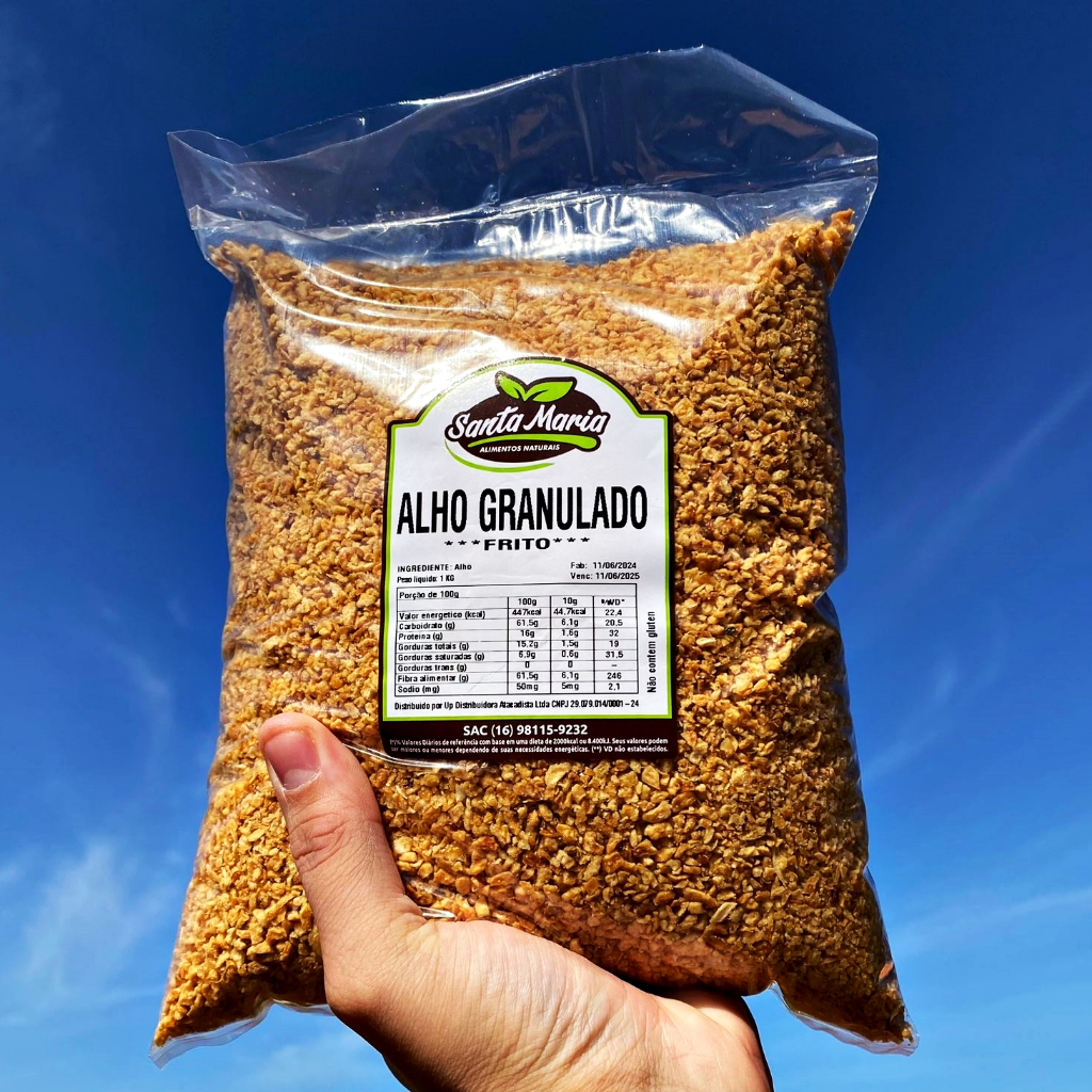 Alho Frito 1kg - Santa Maria em Oferta na Shopee