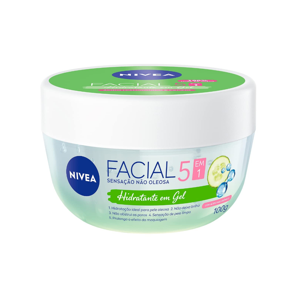 Creme Hidratante Facial Em Gel 24h De Hidratação 5 em 1 100g Nivea