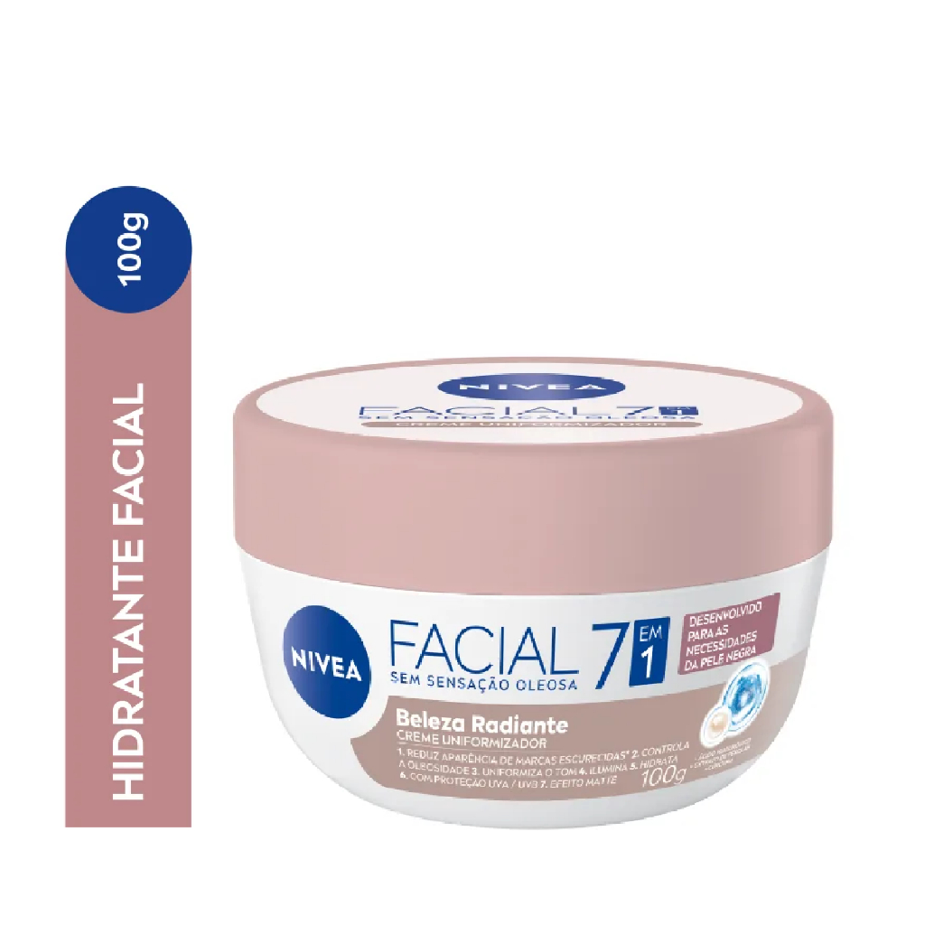 Creme Hidratante Facial 7 Em 1 Beleza Radiante 100g - Nivea em Oferta na Shopee