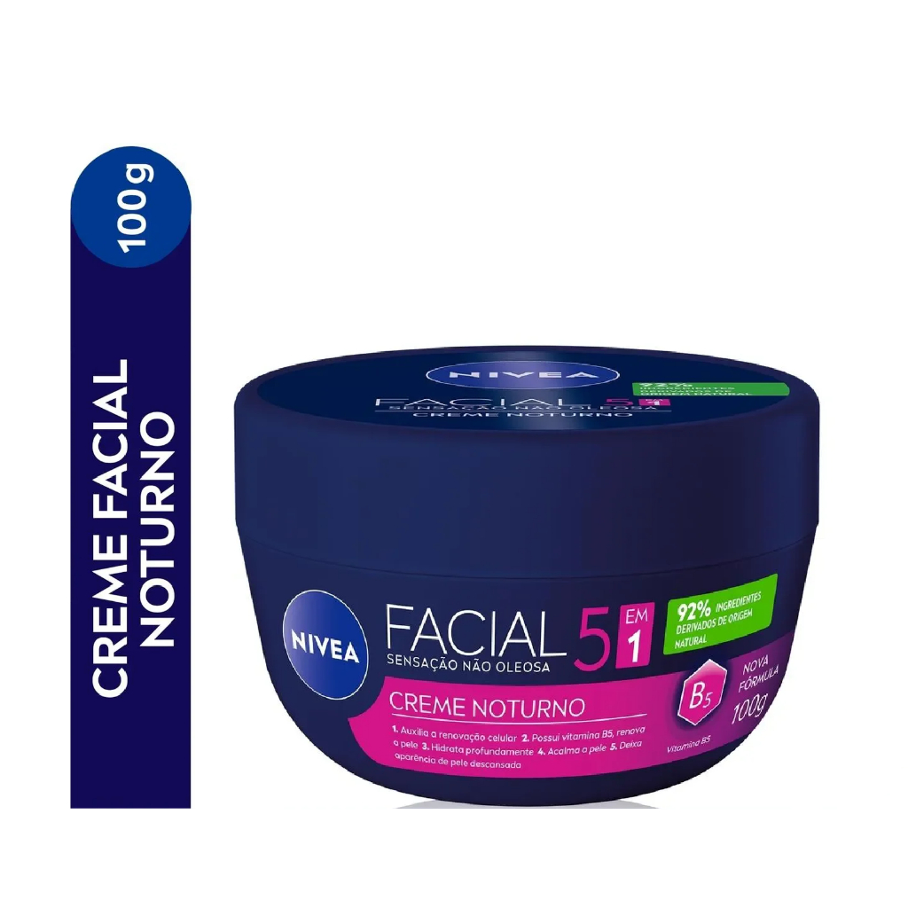 Creme Hidratante Facial 5 Em 1 Noturno 100g Nivea em Oferta na Shopee