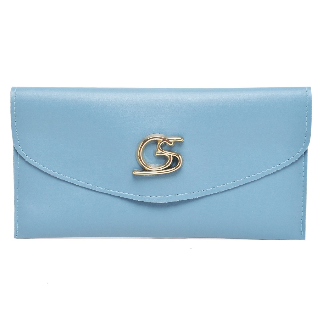 Carteira Feminina Moderna Dupla Lisa Metal Dourado Gaby Show