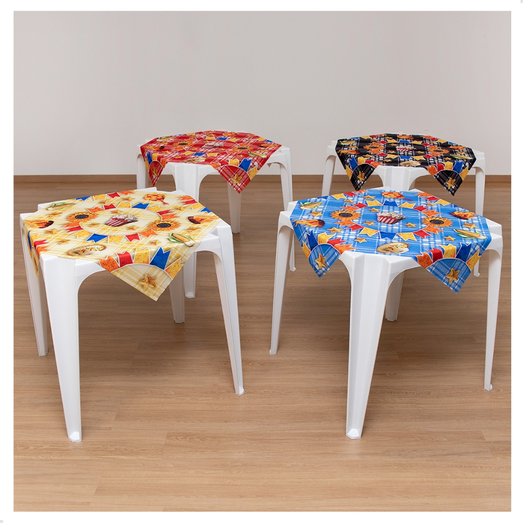 Toalhas de Mesa Festa Junina em Tecido 75x75cm 4 unidades Pipoca em Oferta na Shopee