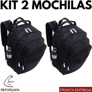 Kit 02 Mochila Escolar Bolsa Resistente Masculino Feminino Oferta em Oferta na Shopee
