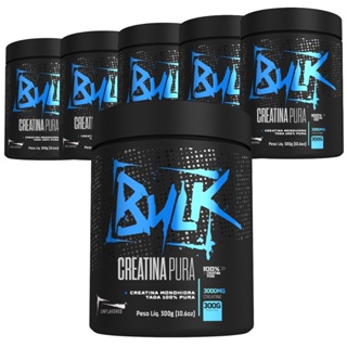 Kit 6x Creatina Monohidratada 100% Pura 300g Suplemento em Pó Creatine 100% Pure - Bulk Nutrition em Oferta na Shopee