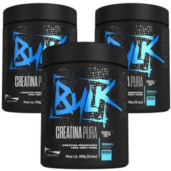 Kit 3x Creatina Monohidratada 100% Pura 300g Aprovada - Bulk Nutrition