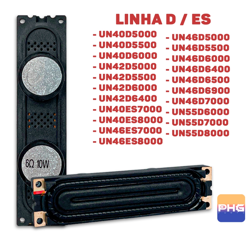 Par Alto Falante Linha D Tv Un40D5000 Un40es7000 Un40D5500 Un40D6000 Un42D5000 Un42D5500 Un42D6000 em Oferta na Shopee
