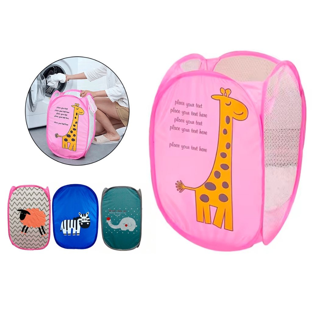 Cesto De Roupa Suja De Lavanderia Dobrável De Nylon 46 Litros