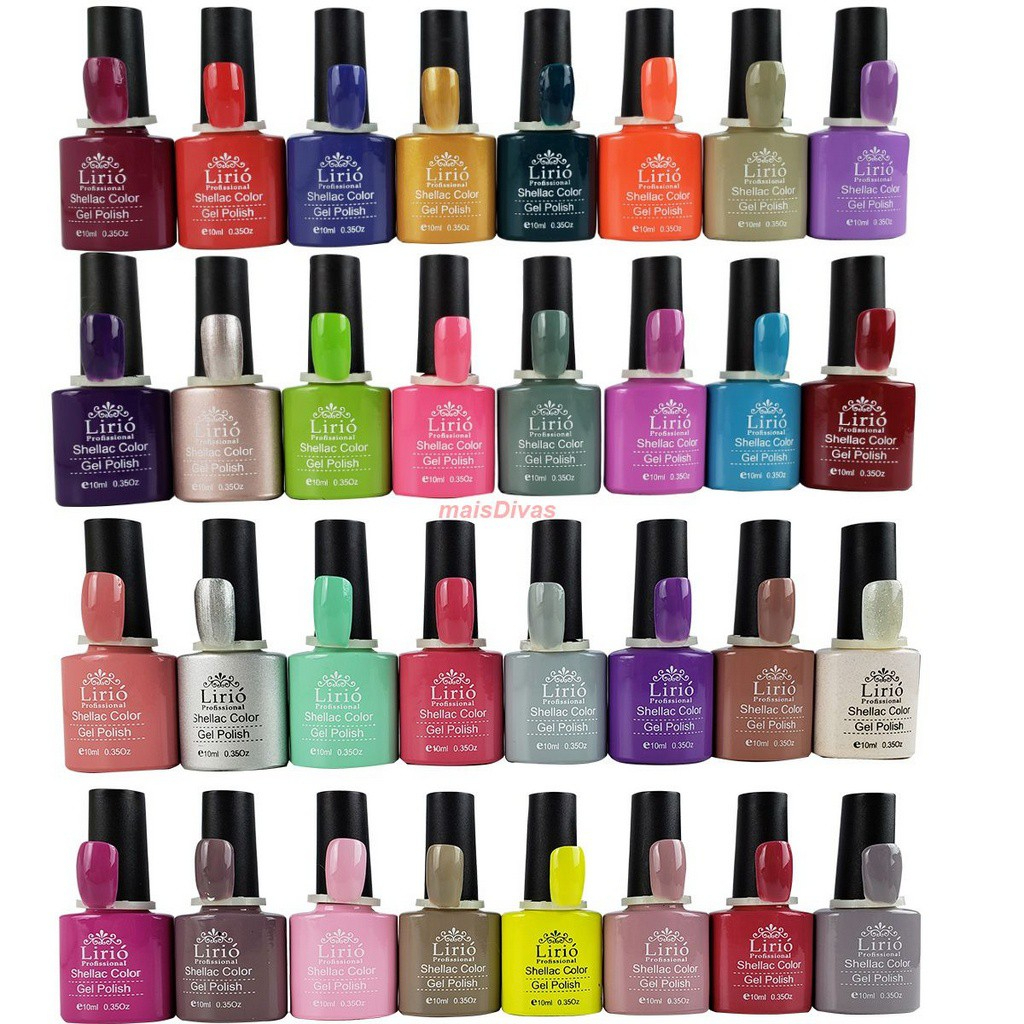 KIT 10 ESMALTE EM GEL 10ML PARA UNHA LED UV