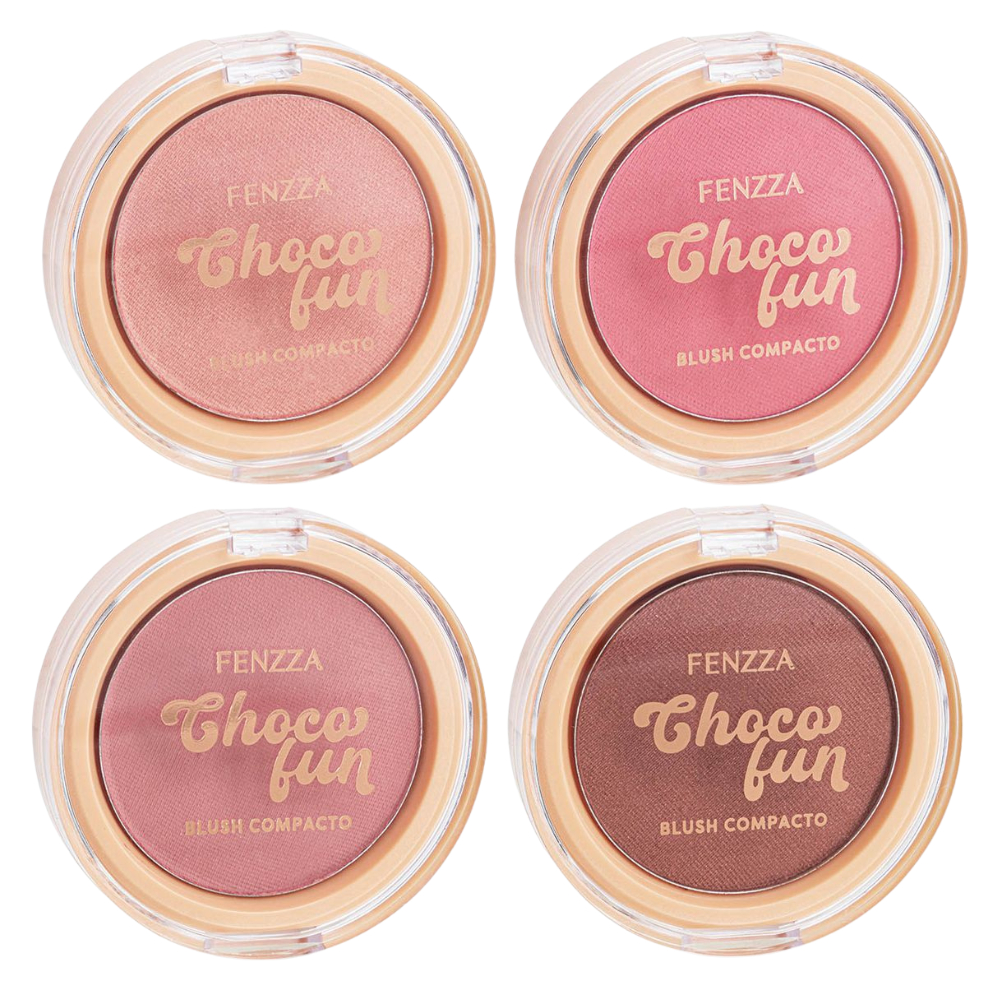 Blush Compacto Choco Fun - Fenzza em Oferta na Shopee