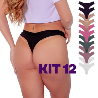 Calcinha Lisa Fio Duplo Cintura Alta Algodão Não Aperta não Marca Invisivel Sensual Anti-Alérgica - 011