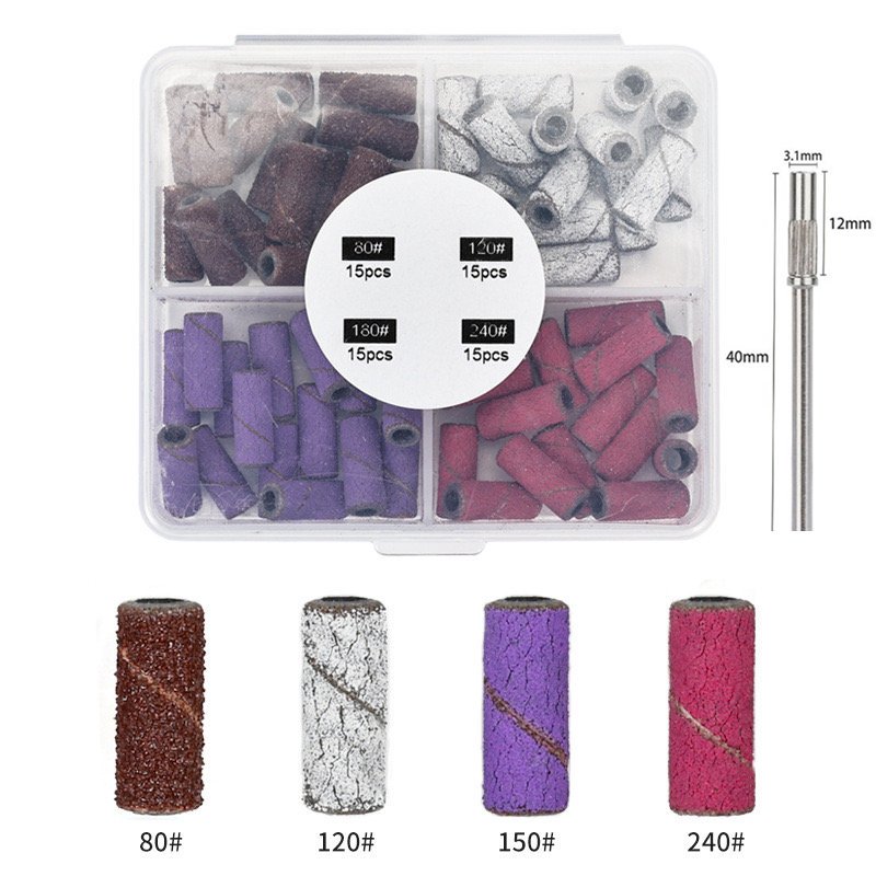 Faixas De Lixa De Unhas De 3,1mm Acessórios De Broca Para Manicure Ferramenta De Remoção De Polimento Em Gel 80 120 180 240# em Oferta na Shopee