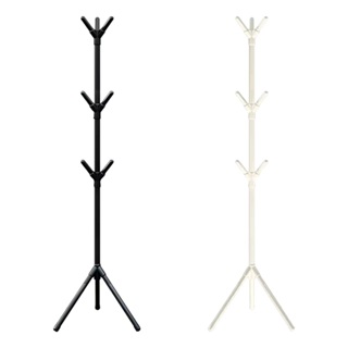 Cabideiro De Chão Mancebo 9 Ganchos Desmontável Inox Roupa Bolsa Branco ou Preto em Oferta na Shopee