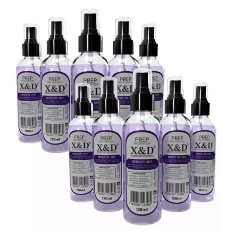 Kit 10 Prep XeD bactericida 120 ml