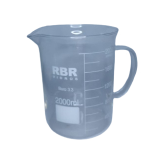 Bequer de vidro com alça 2 l