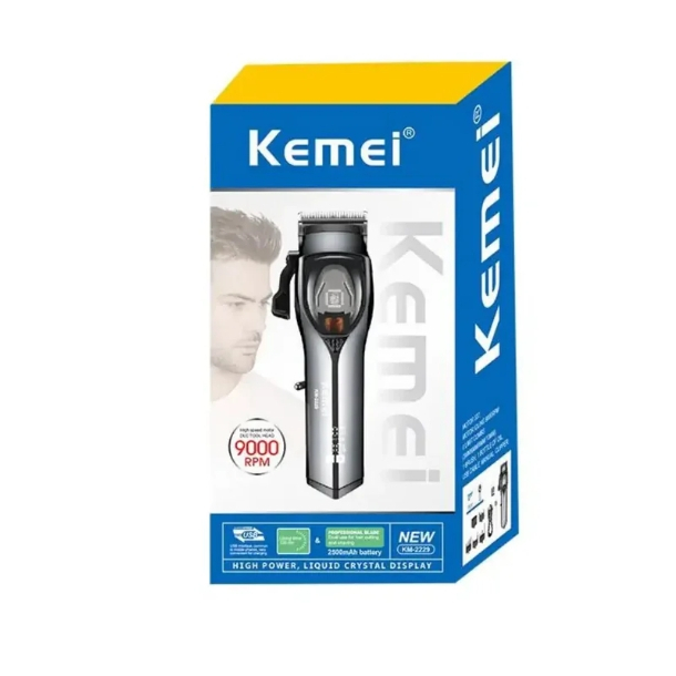 Máquina de Corte Profissional 10w USB Portátil 9000RPM Recarregável Sem Fio KEMEI-2229 Premium Homem · foto 2