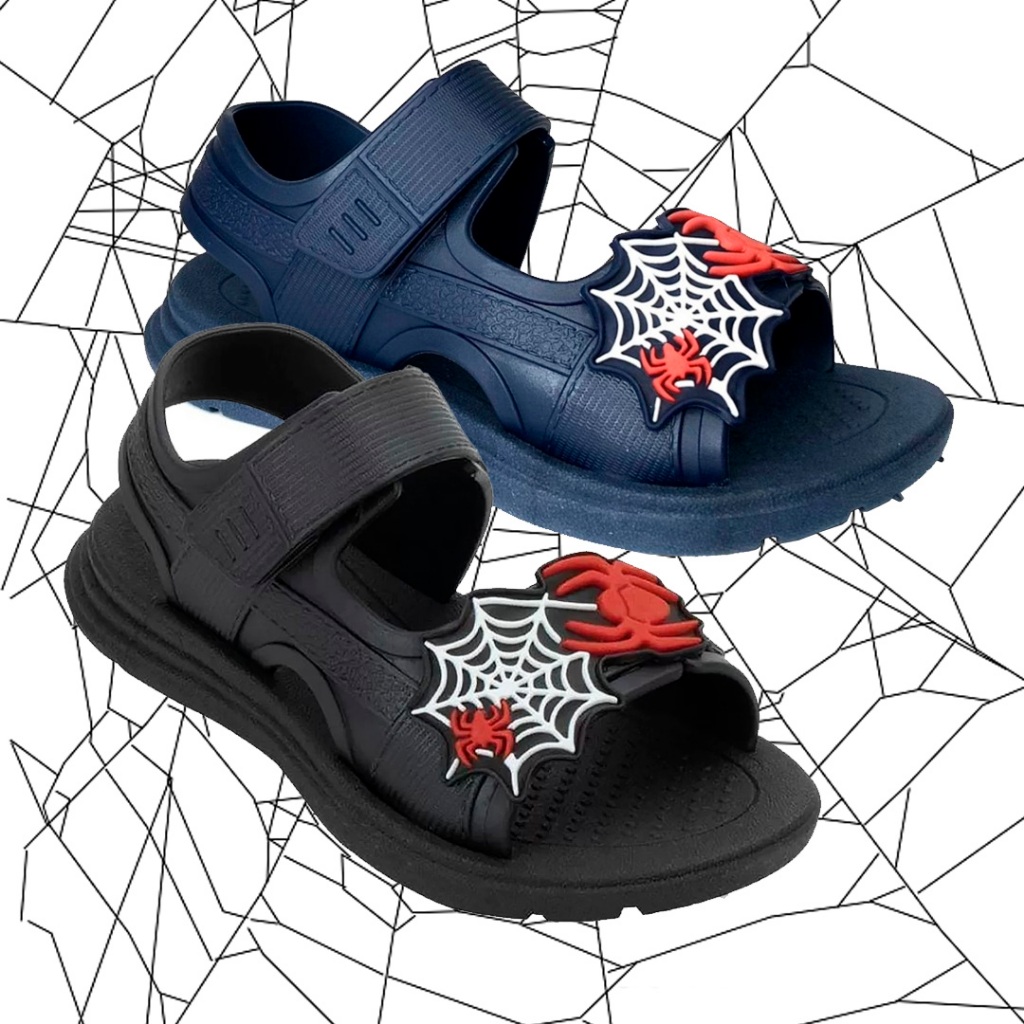 Sandalia Papete Menino Aranha Baby Spider Luelua 131003 - Baby & Kids Fashion