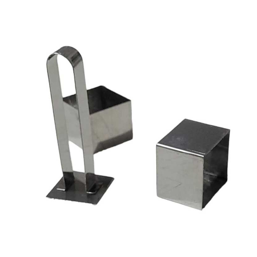 Kit 20 unidades Cortador Quadrado 3,0 x 2,5 e 1 Empurrador Em Aço Inox Artigos Para Confeitaria
