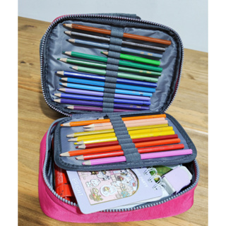 Estojo Escolar Juvenil Box Com Alça Nylon bem garnde- Tactel 100 Pens Com Divisória-1829/6453 em Oferta na Shopee