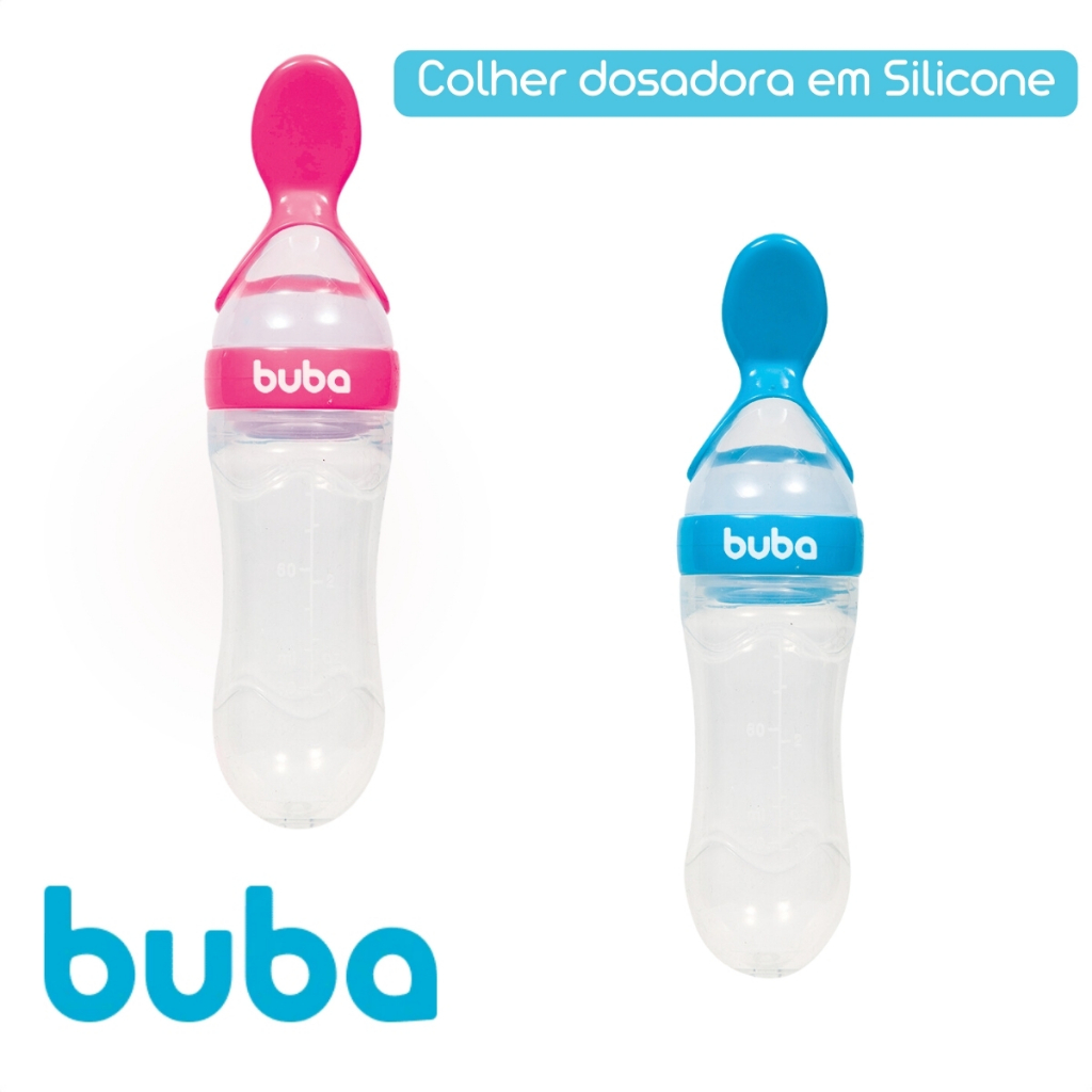 Colher Papinha com Dosador de Alimentação para Bebê Buba em Oferta na Shopee