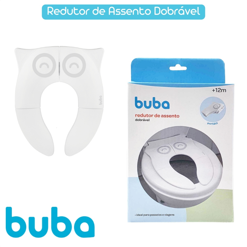 Redutor de Assento Infantil Portátil Dobrável Vaso Sanitário Coruja Buba - Mom & Baby