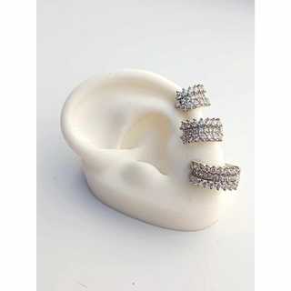 Brinco Feminino de Argolinha de Zirconia (Trio).
