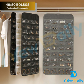 48/80 Bolso Porta Joias Organizador De Bijuterias Grande Joias Tela Saco De Armazenamento…