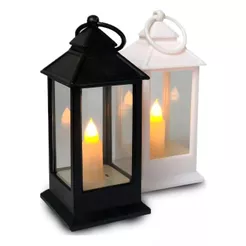 Vela Decorativa Eletrônica De Led Lamparina A Bateria 15x5,5cm - Kit 12 Unidades