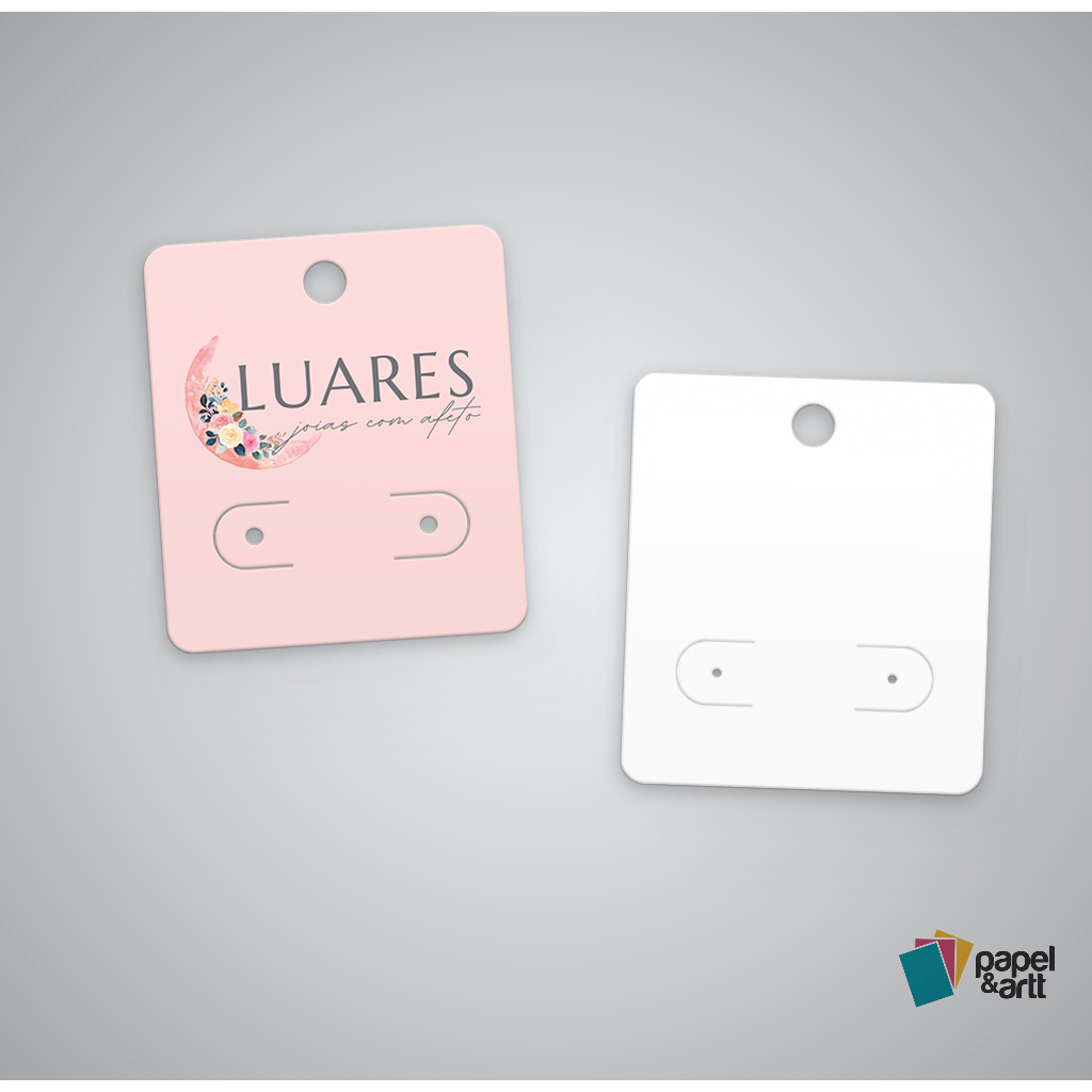 Tag Cartela Par de Brincos Personalizada Frente