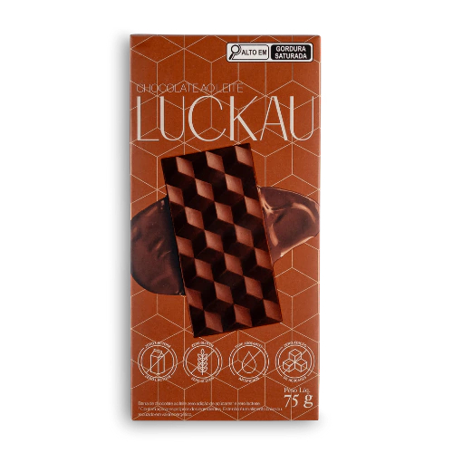 Barra Chocolate Ao Leite SEM GLÚTEN SEM LACTOSE SEM AÇÚCAR - 75g
