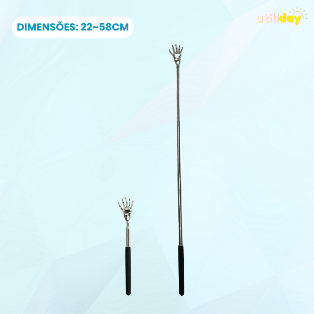 Coçador Regulável Para Costa Metal Caveira Emborrachado Unitário ou Kit c/3  25~58cm