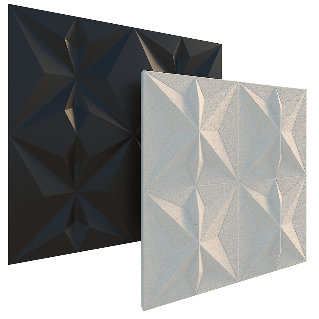 Forma 3d Molde De Gesso Abs Azul  30x30cm- Florença Revestimento Cullinans Placa Forma Gesso
