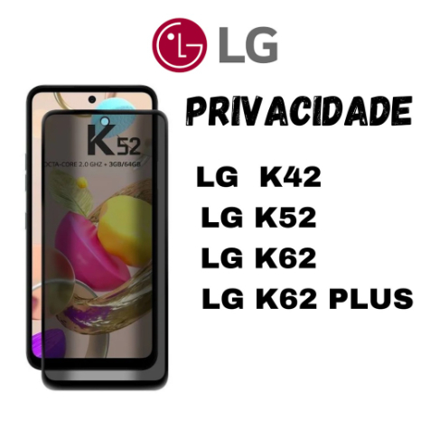 Película Privacidade Anti spy Anti Espião Para LG K42 / K52 / K62 em Oferta na Shopee
