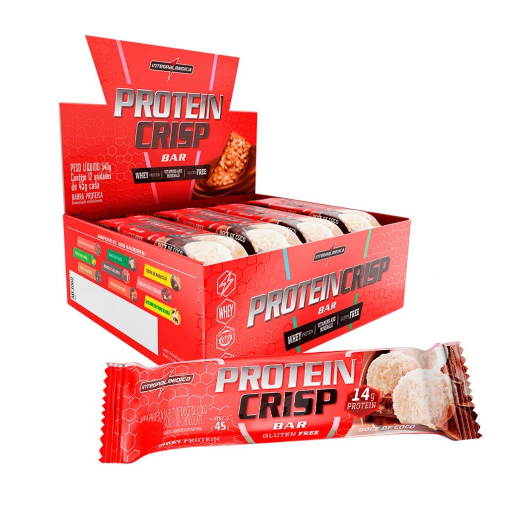 Protein Crisp Bar Creme de Coco 14g Proteína Integralmedica - Food & Beverages