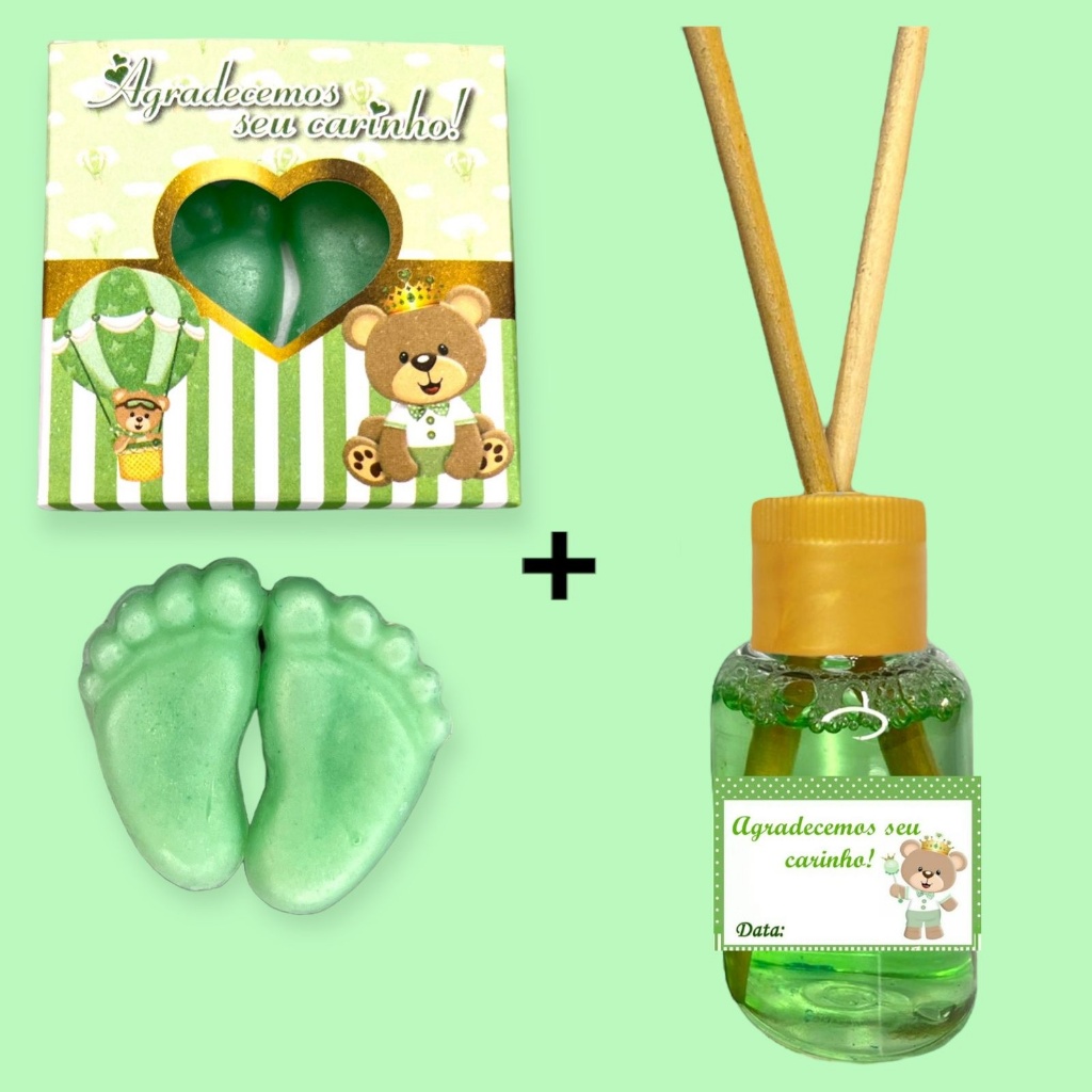 Kit 30 Lembrancinhas Chá de Bebê, Maternidade ou- 15 Caixinhas com Pezinhos + 15 Aromatizadores em Oferta na Shopee