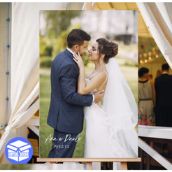 Quadro Decorativo Recepção de Casamento Foto do Casal