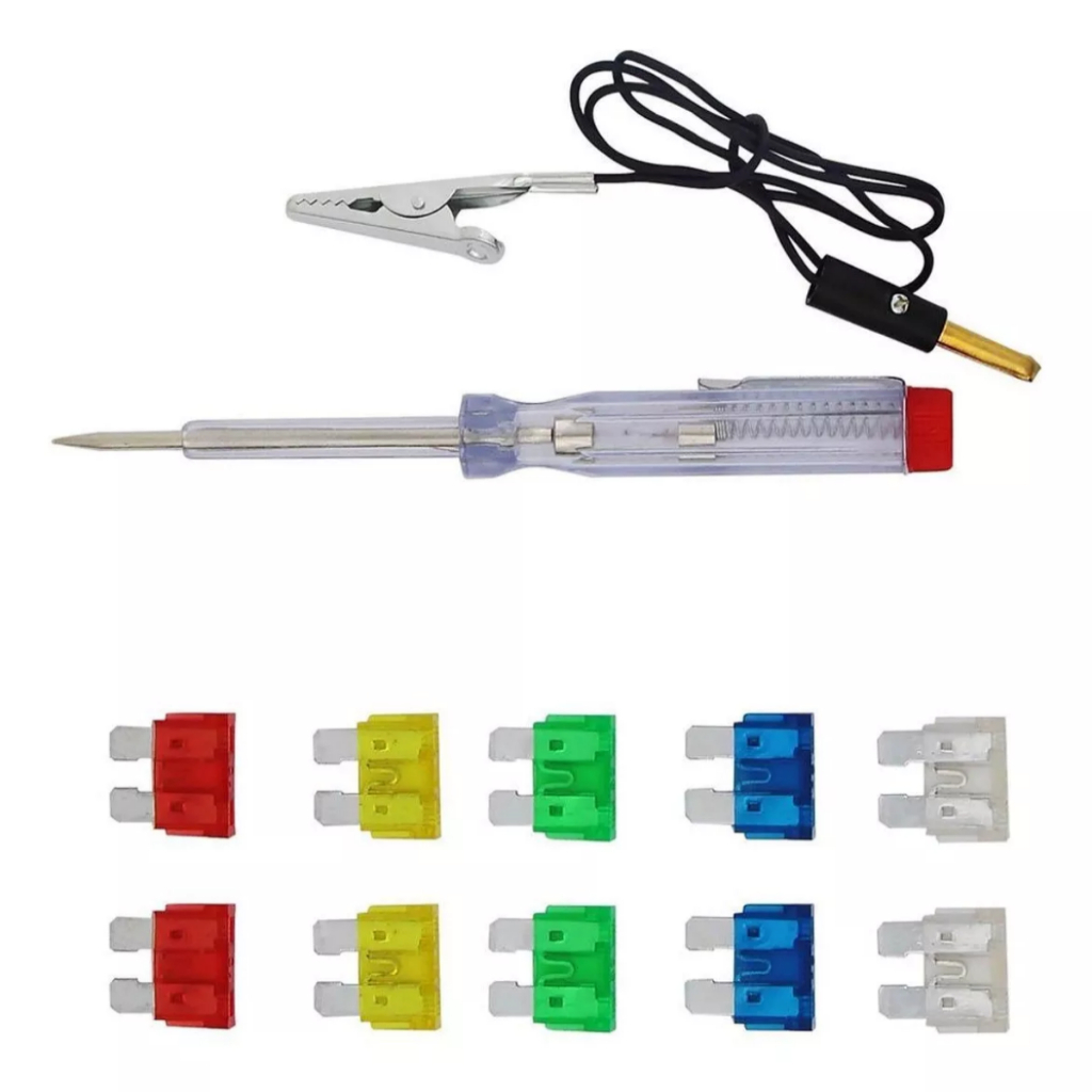 KIT FUSÍVEL COM CHAVE TESTE PARA AUTOMÓVEL.