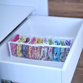 10 Organizador de guarda roupa comeia transparente 10x12x35cm (P) Branco - Organizalux em Oferta na Shopee