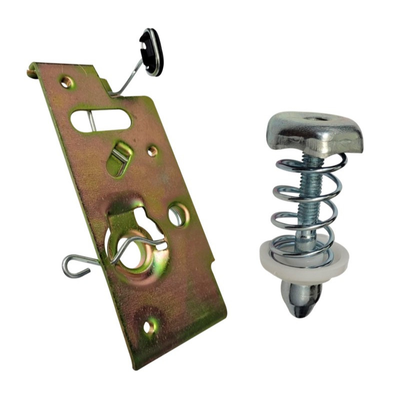 Fechadura Inferior mais Pino com Mola Superior do Capô Fiat Uno Elba Prêmio Mille e Fiorino Modelos de 1984 até 2013