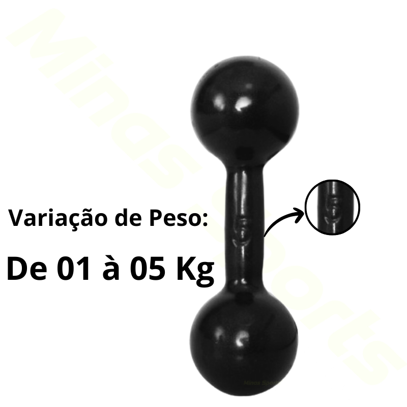 1 Halter Emborrachado - 1 Kg a 5 Kg / Treino Musculação Peso Academia Fortalecimento Muscular C/1 Un em Oferta na Shopee