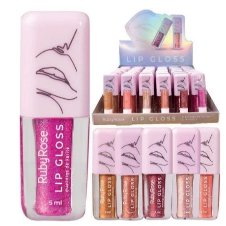 Box com 36 Unidades Lip Gloss - Ruby Rose