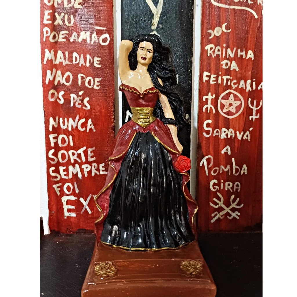 Estatua Imagem Pomba Gira Maria Padilha do Cabaré 23cm em Gesso Umbanda Para Firmezas e Assentamentos