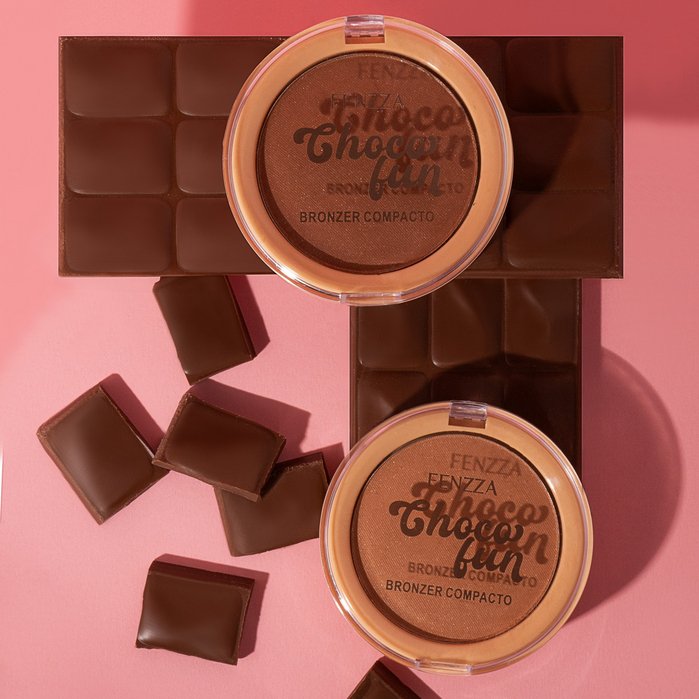 Bronzer Compacto Linh Choco Fun Fenzza em Oferta na Shopee