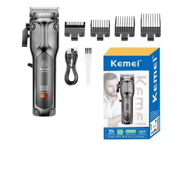 Kemei -2629 Máquina para Corte De Cabelo Profissional, Ajustável , LCD, Portátil Sem Fio 6500 RPM 5W em Oferta na Shopee