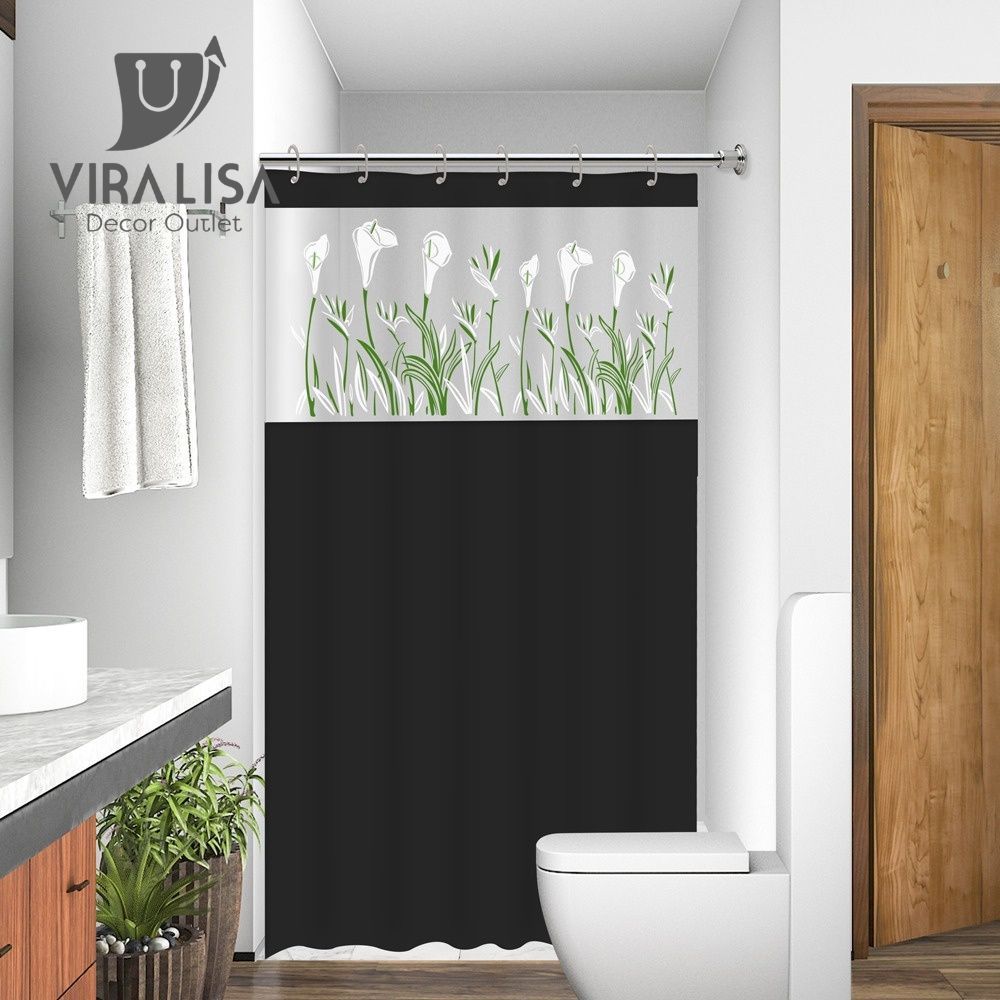 Cortina Estampada para Banheiro em PVC Premium – Antimofo e Super Resistente