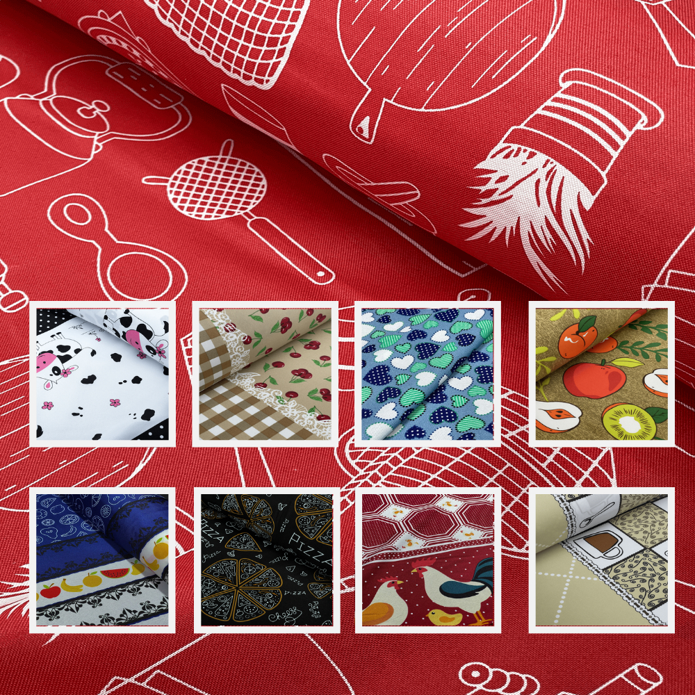 Tecido Oxford Estampado Para Cozinha 1,0 x 1,5 Largura Barrado Toalha De Mesa Decoração