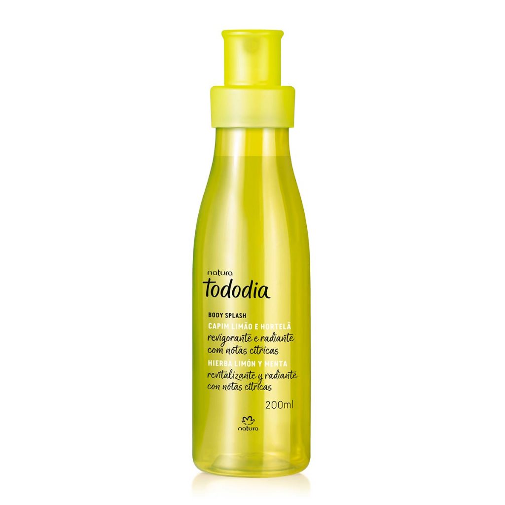 Body Splash Capim Limão e Hortelã Desodorante Colônia Tododia Natura - 200 ml