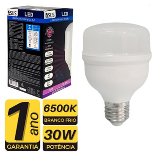 Lâmpada Led Super Bulbo 20w, 30w ,40w e27 Bivolt 6500k Branco Frio Asus em Oferta na Shopee