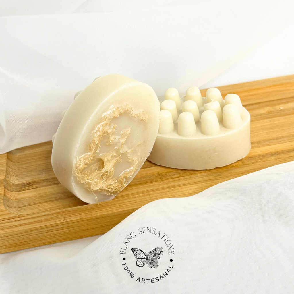 Sabonete artesanal massageador | Coconut Passion | com Bucha Inspirado no Coconut Passion da Victoria's Secret